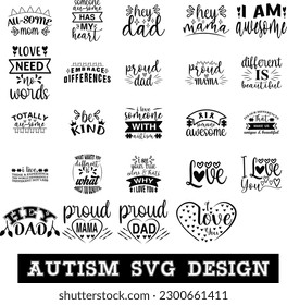 autism svg t shirt design