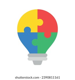 Autism symbol awareness day sign isolated