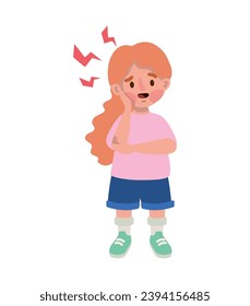autism syndrome girl illustration isolated