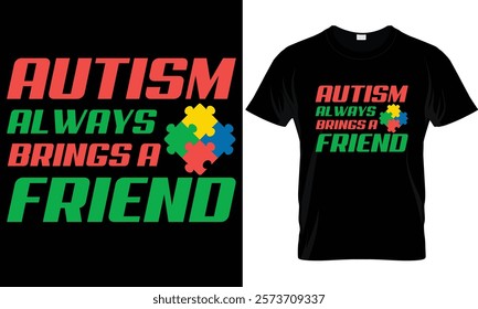 Autism t shirt design vector