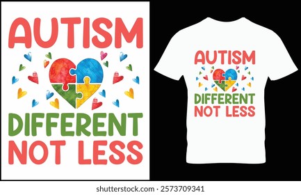 Autism t shirt design vector