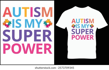 Autism t shirt design vector