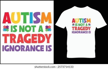 Autism t shirt design vector