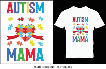 Autism t shirt design vector