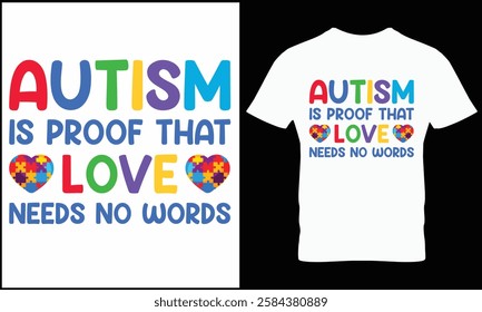 Autism t shirt design vector