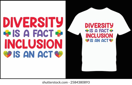 Autism t shirt design vector