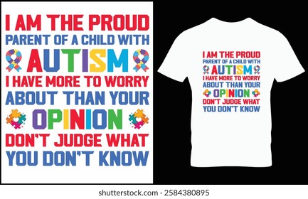 Autism t shirt design vector