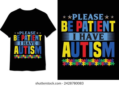 autism tshirt design colorful graphic autism tshirt  Autism Awareness T-shirt Design