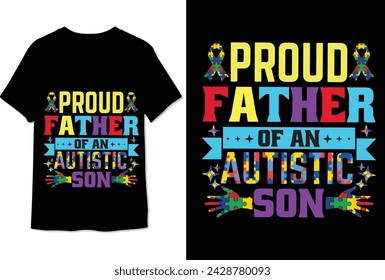autism tshirt design colorful graphic autism tshirt  Autism Awareness T-shirt Design
