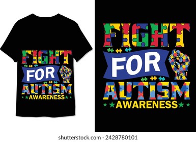 autism tshirt design colorful graphic autism tshirt  Autism Awareness T-shirt Design
