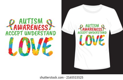 Autism T-shirt Design Vector Illustration