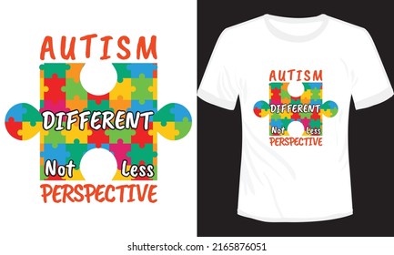 Autism T-shirt Design Vector Illustration