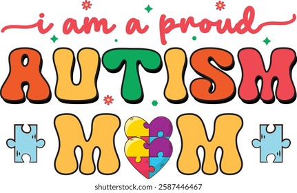 Autism T-shirts Retro Design Bundle.