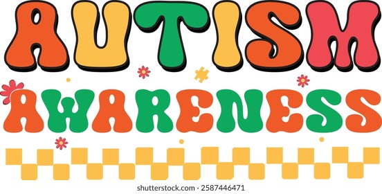 Autism T-shirts Retro Design Bundle.