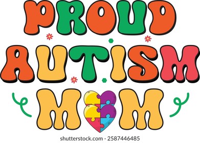 Autism T-shirts Retro Design Bundle.