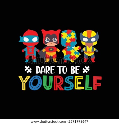 autism vector art t-shirt design