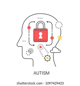 Autism vector illustration concept.