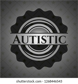 Autistic dark emblem. Retro