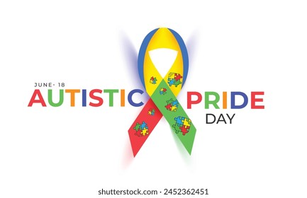 Autistic Pride day. background, banner, card, poster, template. Vector illustration.