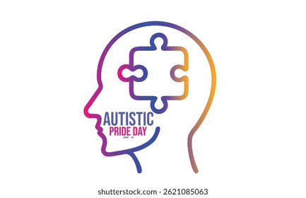 Autistic Pride Day. background, banner, card, poster, template. Vector illustration.