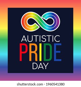 Autistic Pride Day is a pride celebration for autistic people held on June 18th every year. Vector illustration.