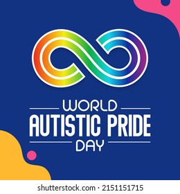 Autistic Pride Day is a pride celebration for autistic people held on June 18th every year. Vector illustration.