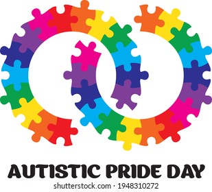 Autistic Pride Day. Creative colorful infinity concept vector