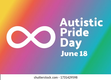 Autistic Pride Day. June 18. Holiday concept. Template for background, banner, card, poster with text inscription. Vector EPS10 illustration