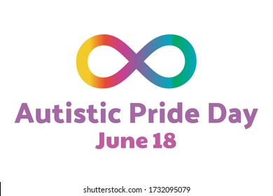 Autistic Pride Day. June 18. Holiday concept. Template for background, banner, card, poster with text inscription. Vector EPS10 illustration