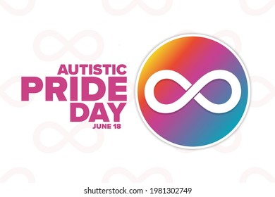 Autistic Pride Day. June 18. Holiday concept. Template for background, banner, card, poster with text inscription. Vector EPS10 illustration