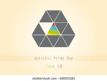 Autistic pride day vector. Abstract background for World Autism Day. Important day