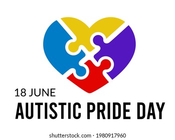 Autistic Pride Day vector illsutration on white background