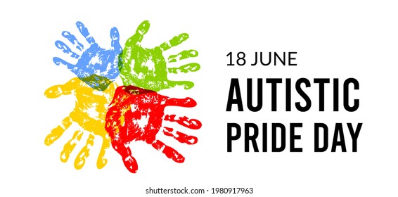 Autistic Pride Day vector illsutration on white background