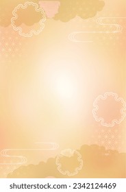 Autmn background with Japanese patterns