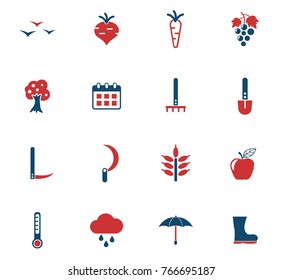 autmn color vector icons for web and user interface design