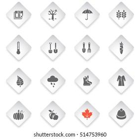 autmn flat web icons for user interface design