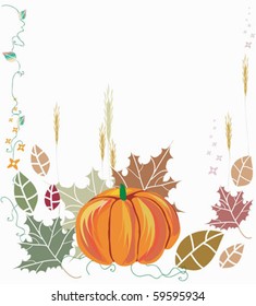 autmn motive with pumpkin