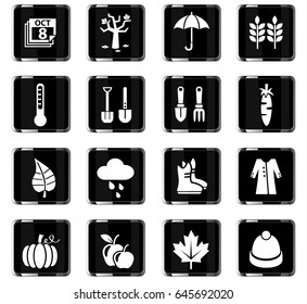 autmn web icons for user interface design