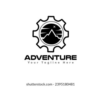 auto adventure mountain nature logo icon symbol design template illustration inspiration