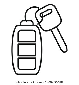 Auto alarm icon. Outline auto alarm vector icon for web design isolated on white background