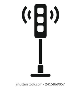 Auto alert chair seat icon simple vector. Care safety view. Control sensor
