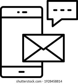 Auto Answering Machine Concept, Automated Reply Vector color line Icon Design, Internet of things symbol on white background, IoT and automation stock illustration