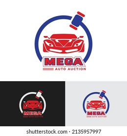 Modelo de diseño y logotipo de subasta automática