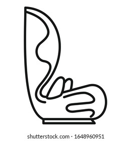 Auto baby seat icon. Outline auto baby seat vector icon for web design isolated on white background
