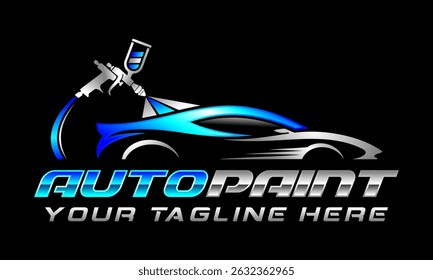 Auto blasting logo vector illustration. Simple letter design in black background