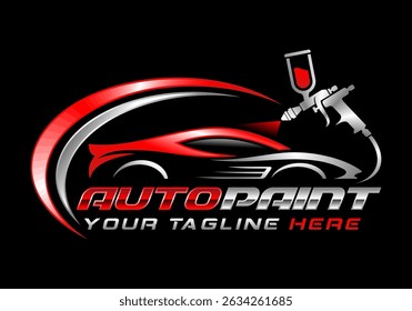 Auto blasting logo vector illustration. Simple letter design in black background