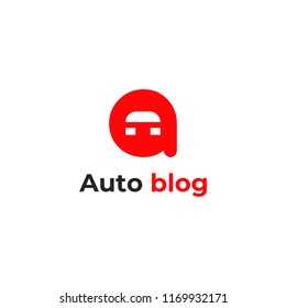 auto blog logo. vector design. auto forum