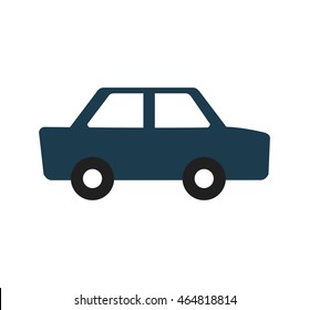 auto blue car transportation icon. Isolated and flat illustration. Vector graphic