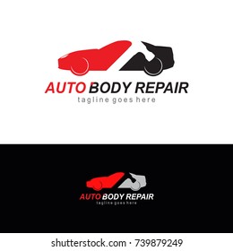 Auto body repair , Automotive icon ,Car logo template