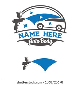 Auto Body Services Icon. Vector Art. Logo Template.